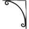 Ekena Millwork Legacy Wrought Iron Bracket, (Triple center brace), Antiqued Silver 2"W x 12"D x 15"H BKTM02X12X15TLEASV - alternate 6